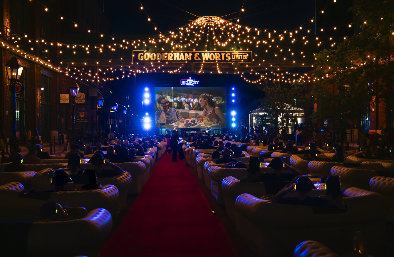 Rogers Trinity Theatre — outdoor screen on Trinity Street, Distillery District