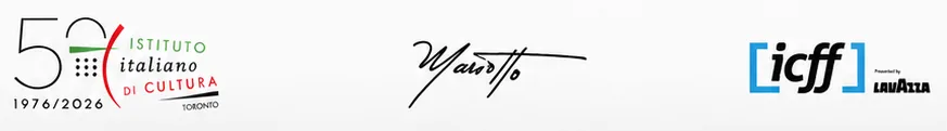 Fashion Frames partners — Istituto Italiano di Cultura Toronto · Mariotto · ICFF presented by Lavazza