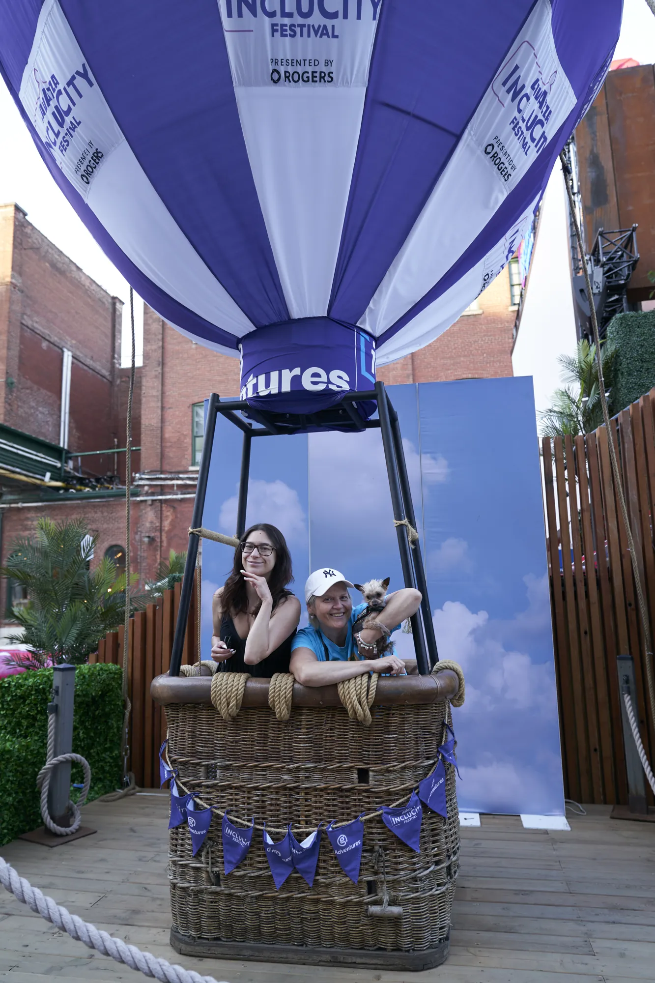 G Adventures hot air balloon photo booth at the Lavazza IncluCity Festival