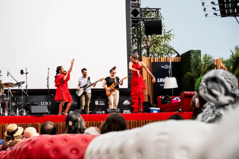 Band on the main stage