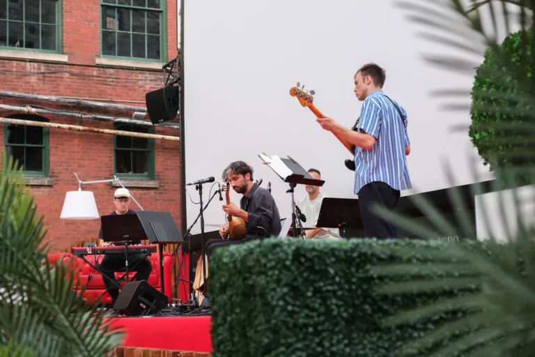 Band behind the hedges